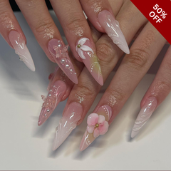 Floral Haze press-on nails
