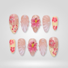 Island Bloom press-on nails