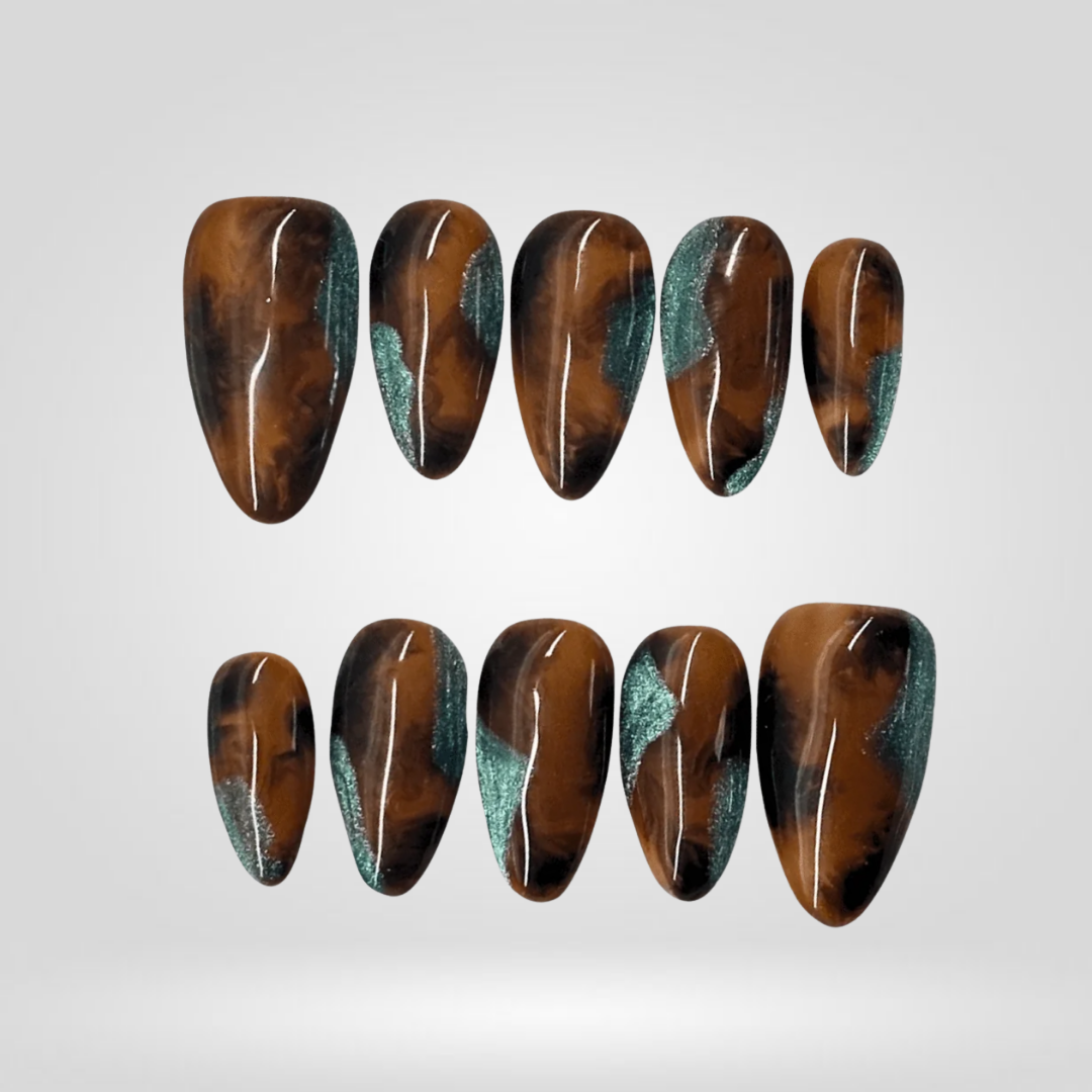Mocha Mist press-on nails