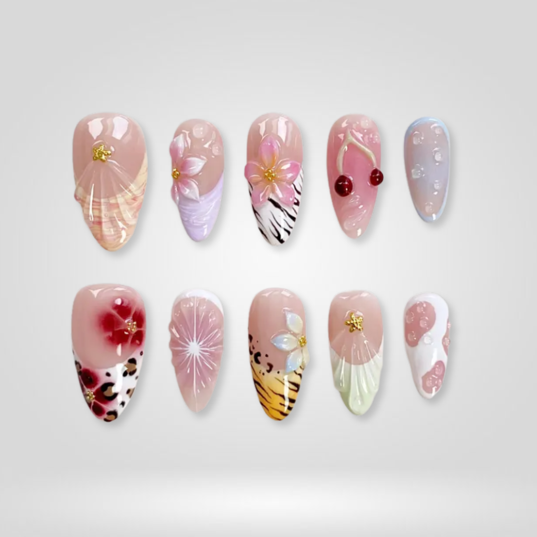 Cherry Gloss press-on nails