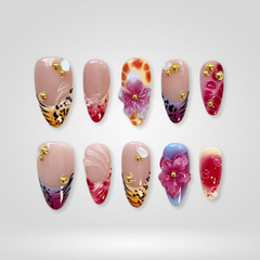 Sunset Wild press-on nails