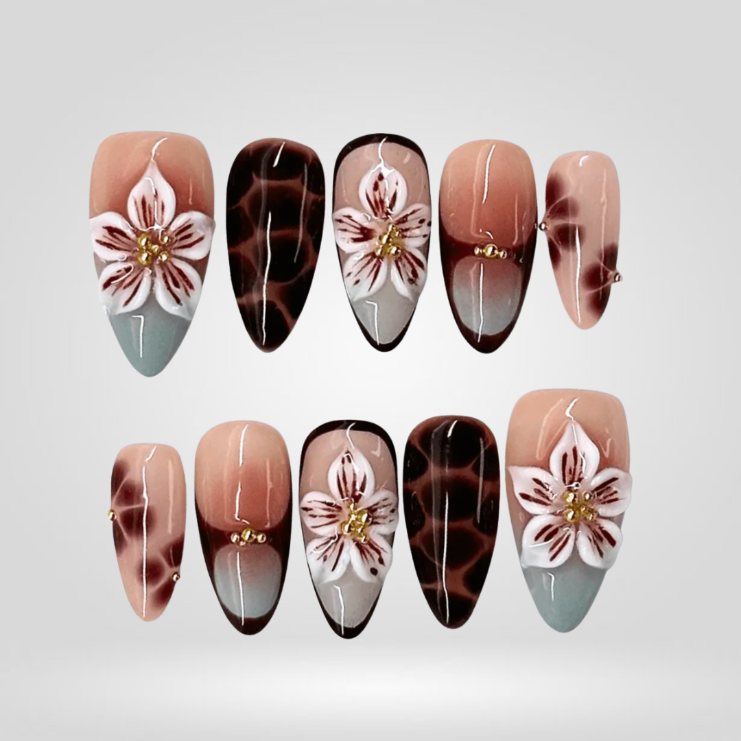 Maple Bloom press-on nails