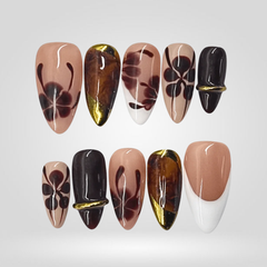 Cocoa Bloom press-on nails