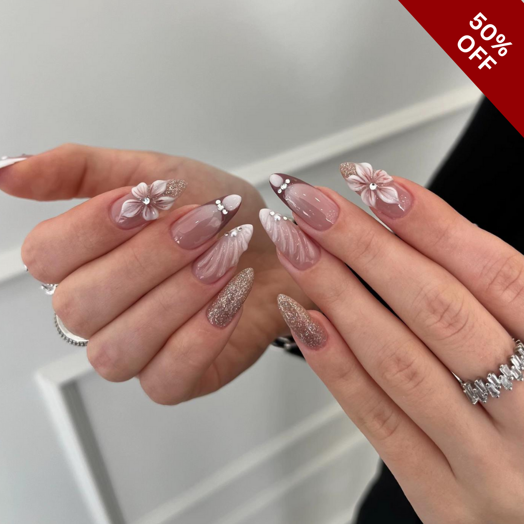 Blush Elegant press-on nails