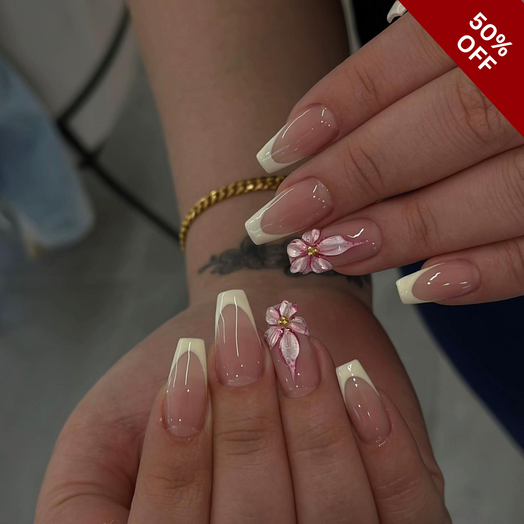 Soft Petals press-on nails