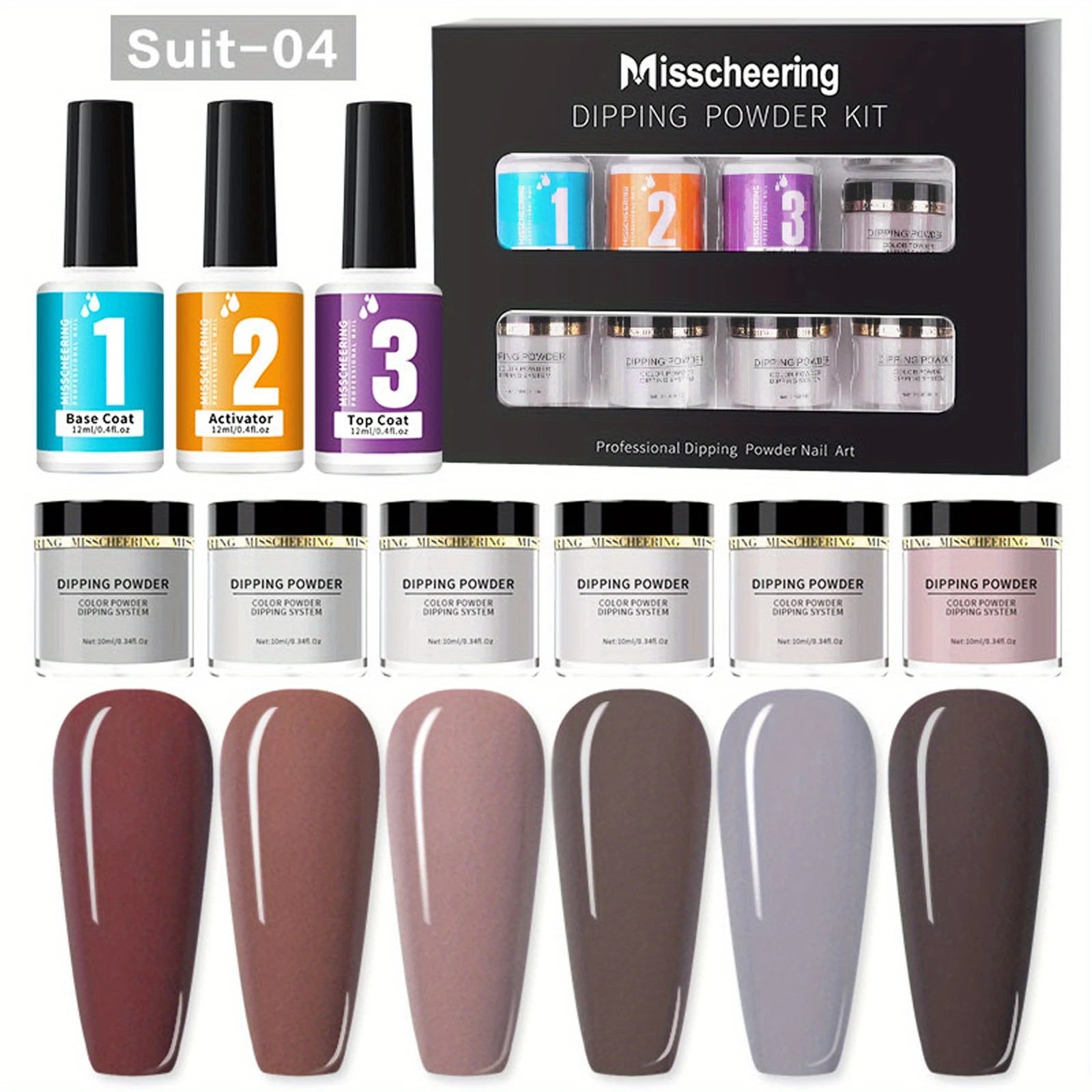 Dip Powder with Base, Activator & Top Coat