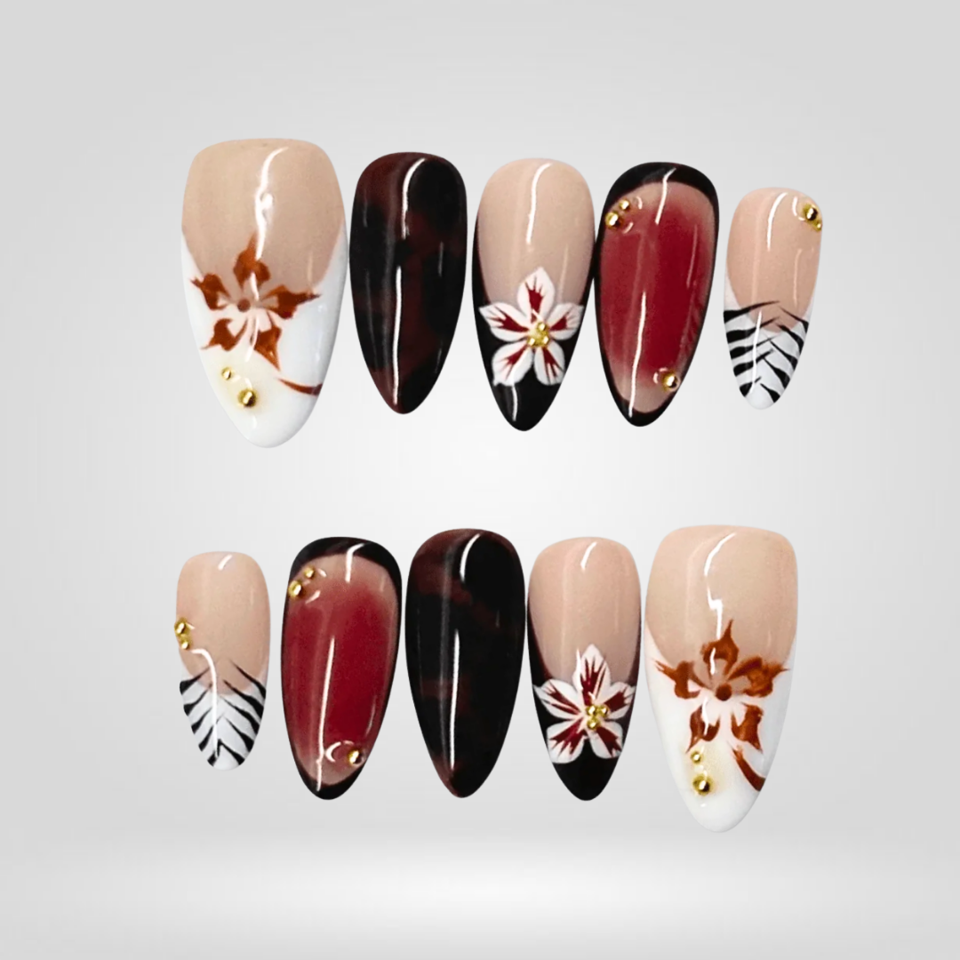 Autumn Bloom press-on nails
