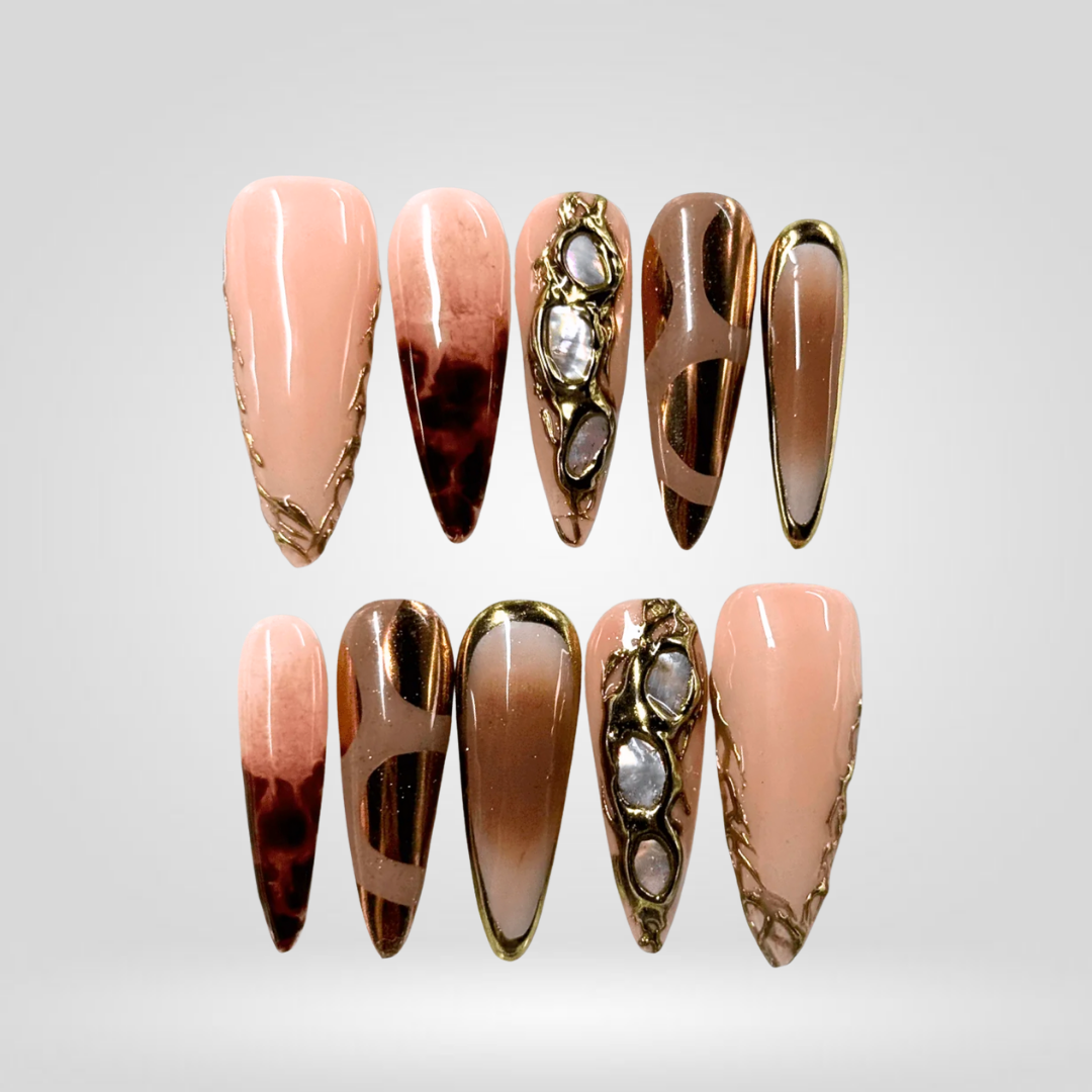 Golden Muse press-on nails