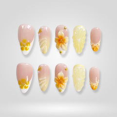 Forest Bloom press-on nails