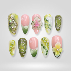 Spring Glow press-on nails