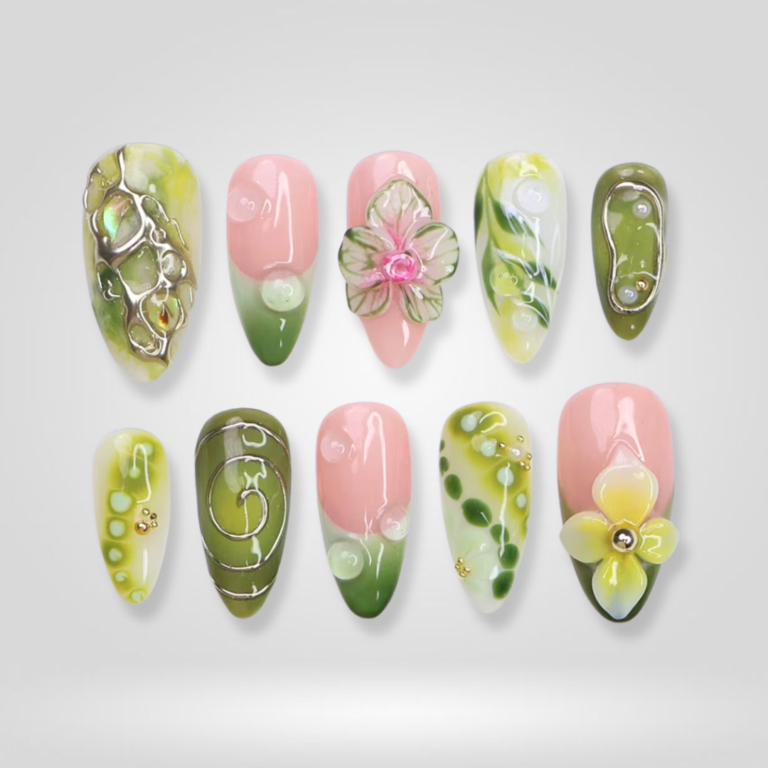 Spring Glow press-on nails