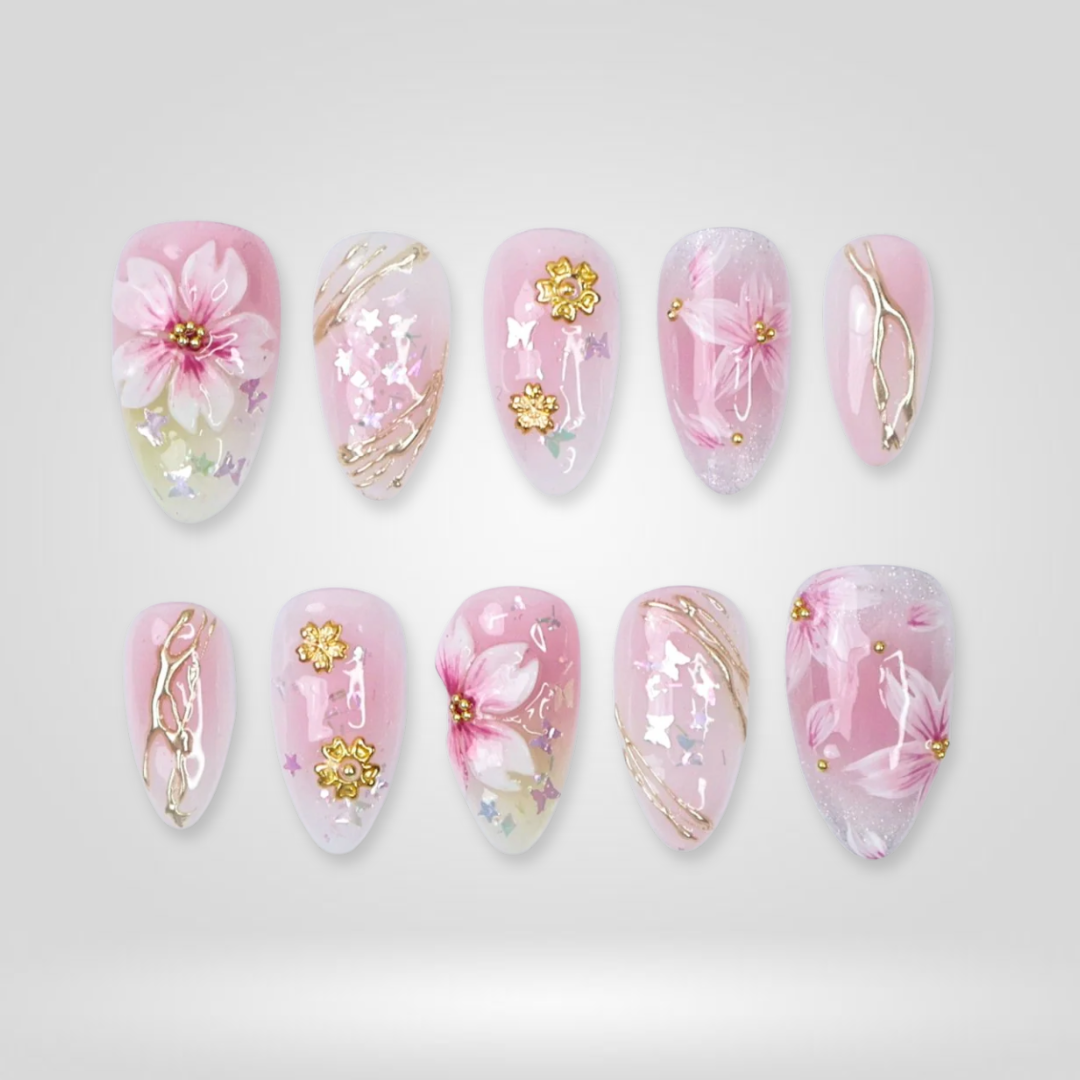 Rose Drift press-on nails