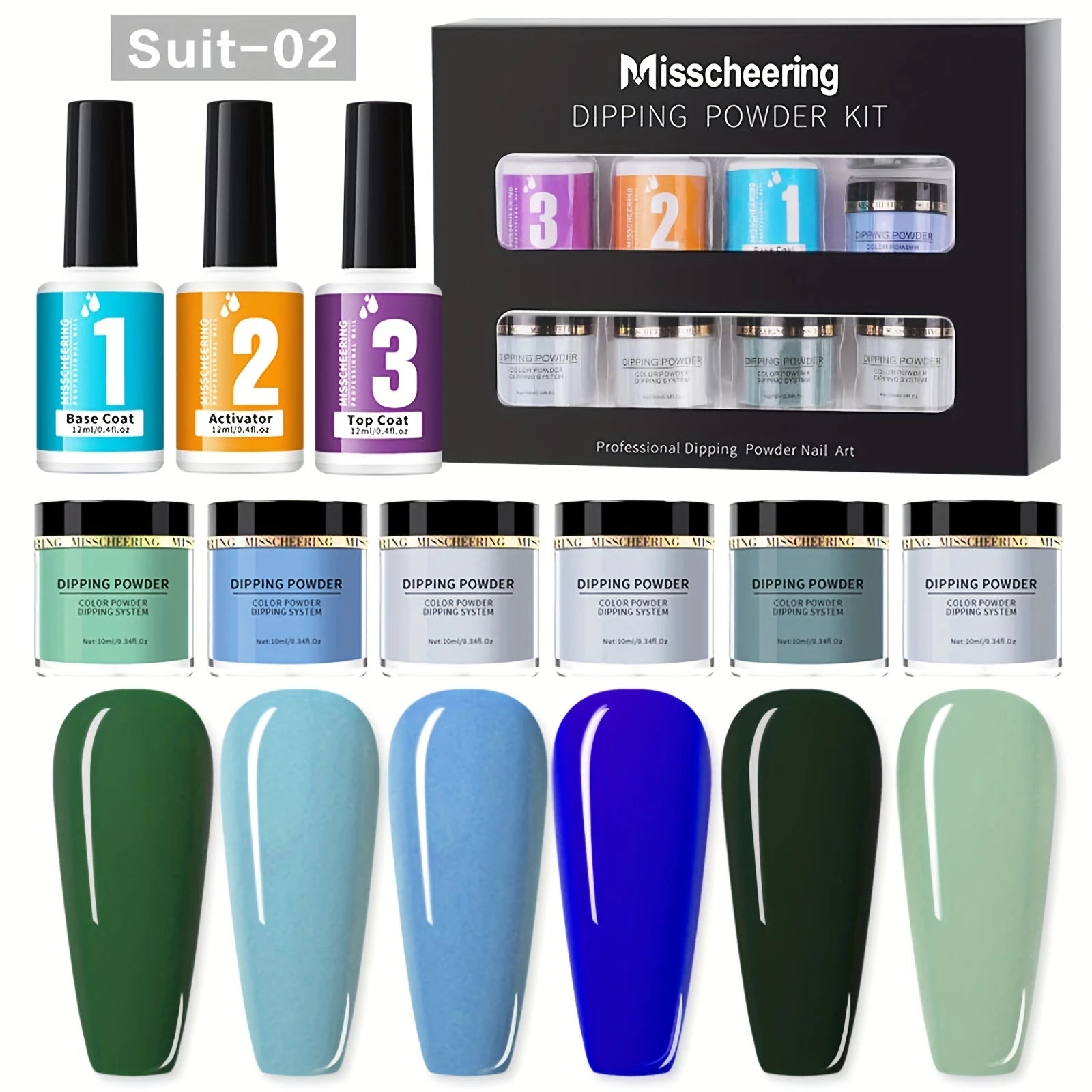 Dip Powder with Base, Activator & Top Coat