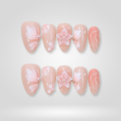 Petal Glowy press-on nails