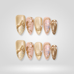 Sunset Bloom press-on nails