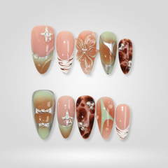 Sunset Muse press-on nails