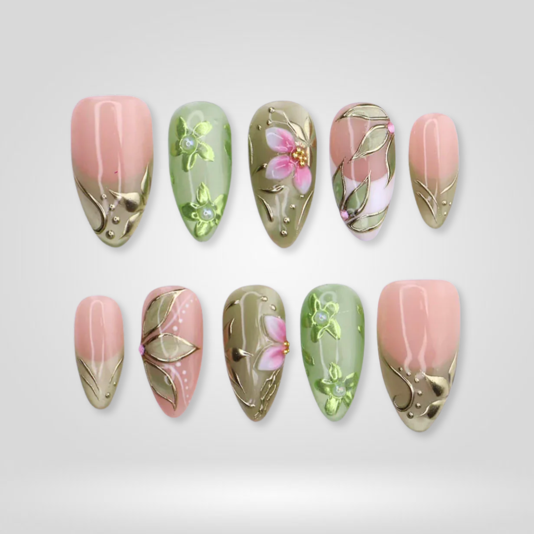 Sage Bloom press-on nails