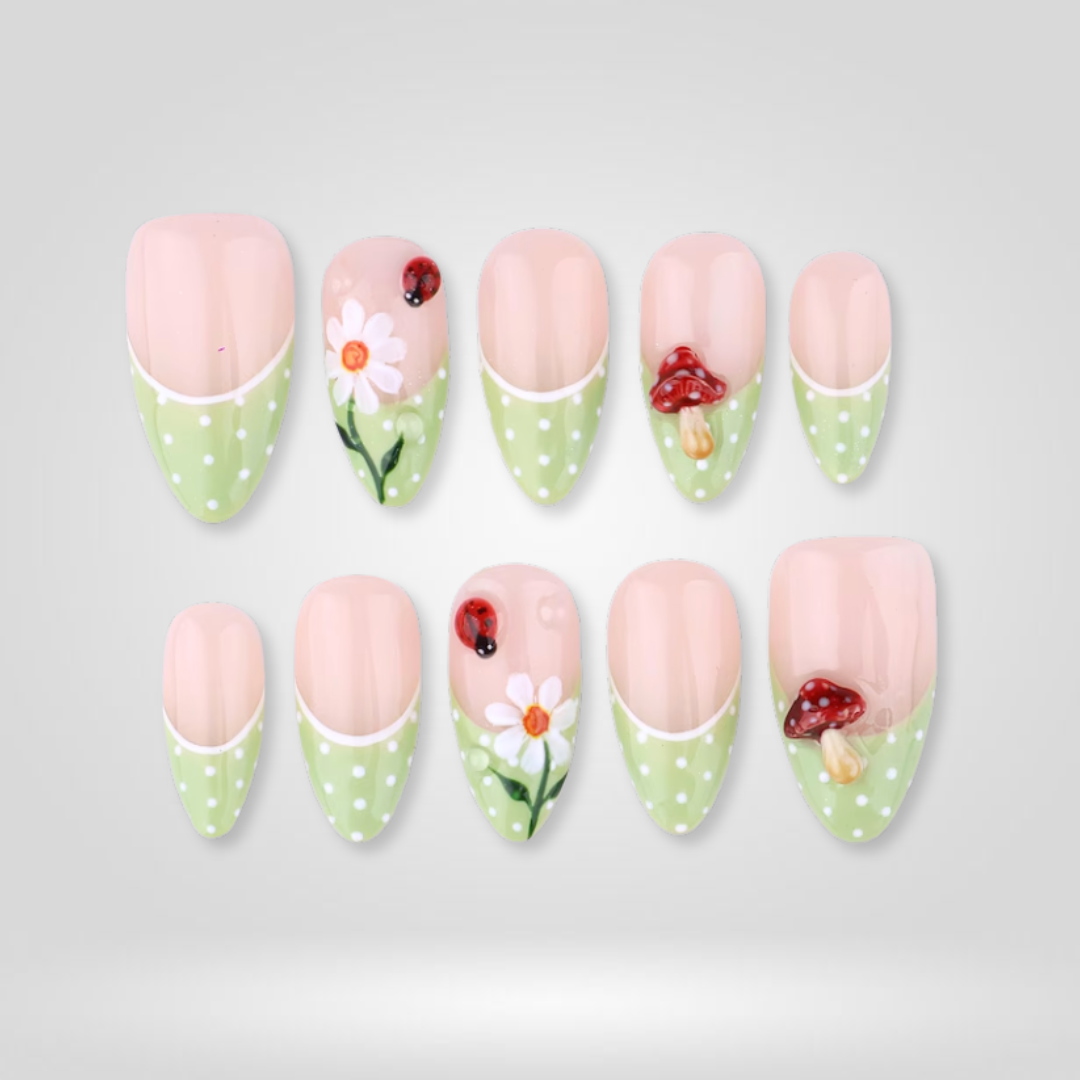 Daisy Lady press-on nails