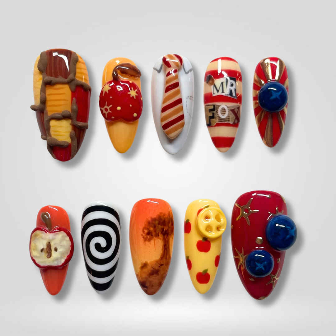 Golden Fox press-on nails