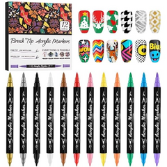 12 Colors Nail Marker Pen