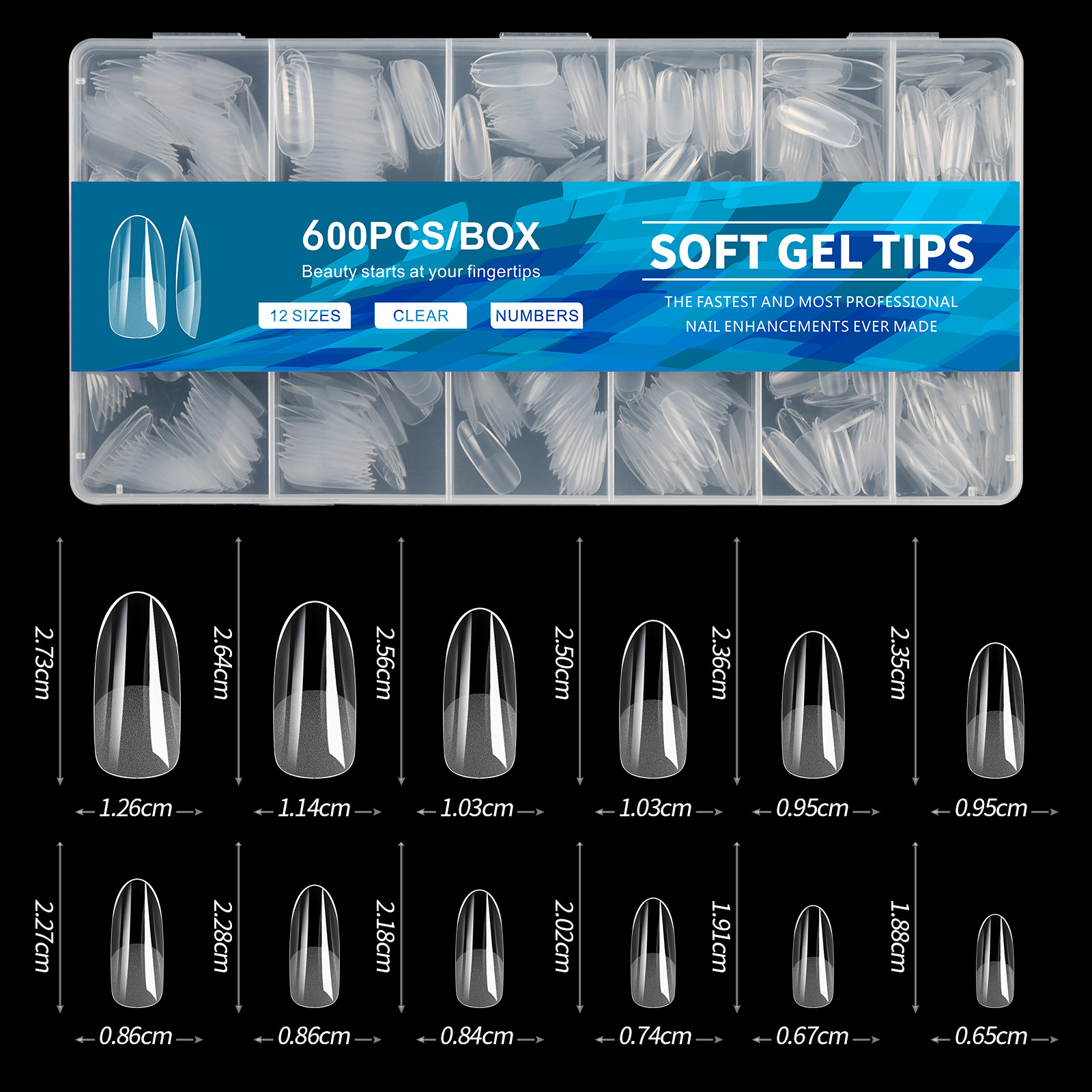 600pcs Nail Tips Cover