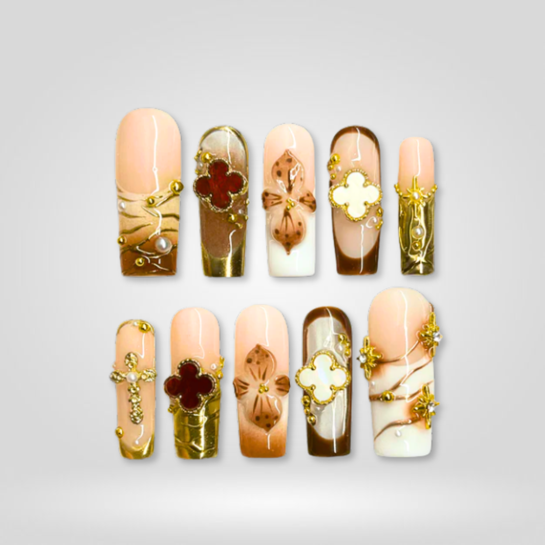 Royal Bloom press-on nails