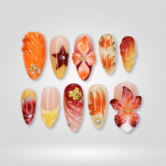 Vintage Bloom press-on nails