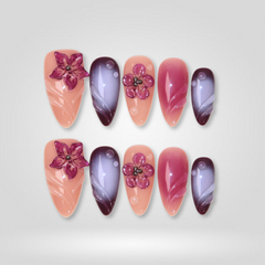 Luxe Bloom press-on nails
