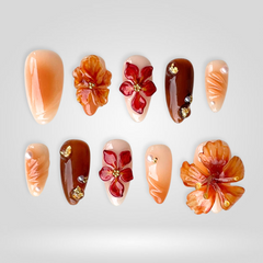 Maple Glow autumn press-on nails
