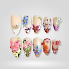 Vivid Bloom press-on nails