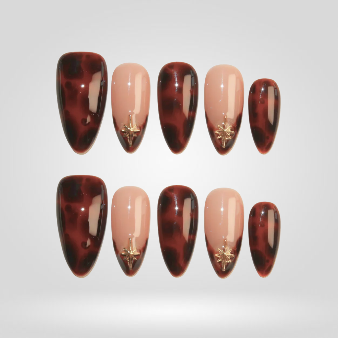 Tortoise Chic press-on nails