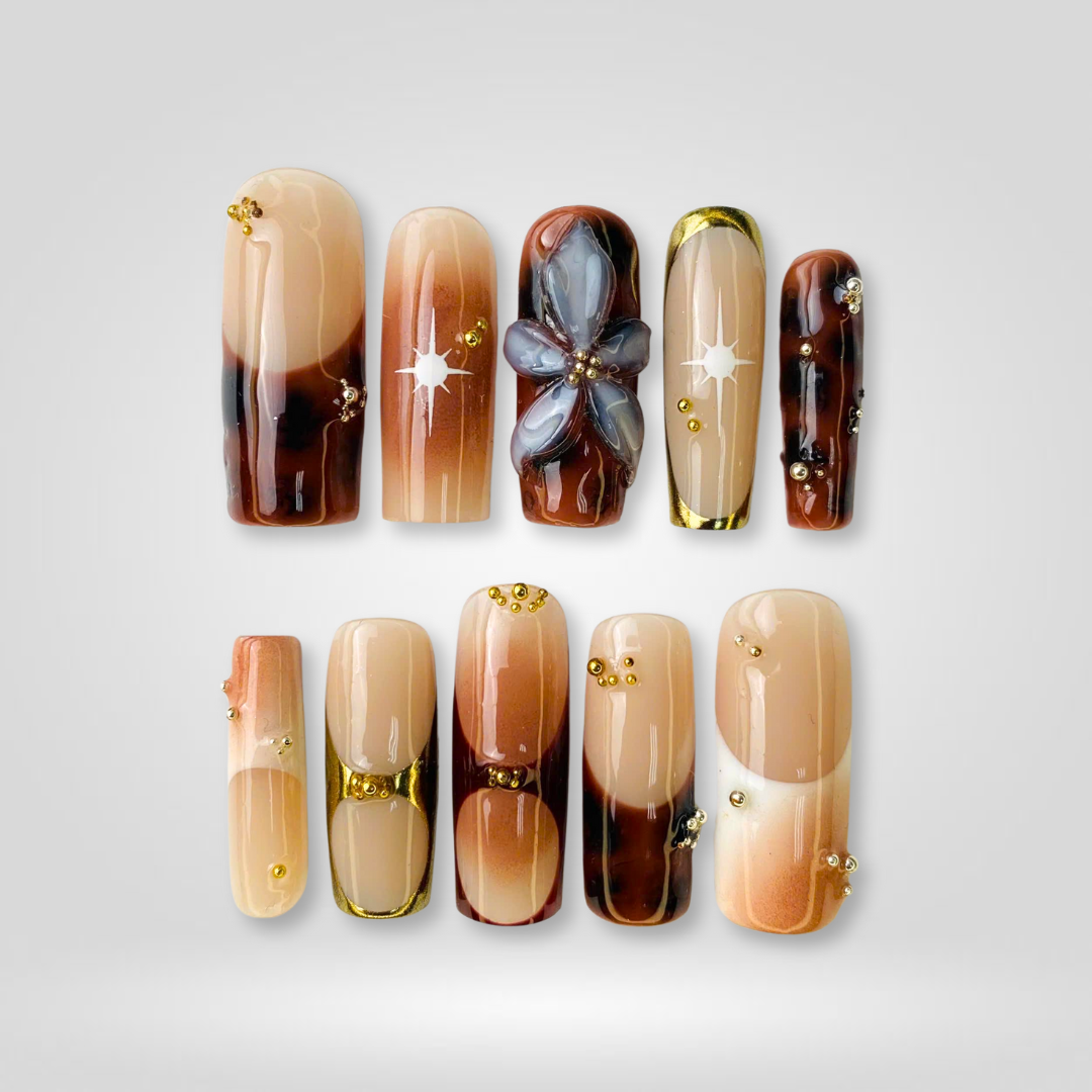Luxe Tortoise press-on nails