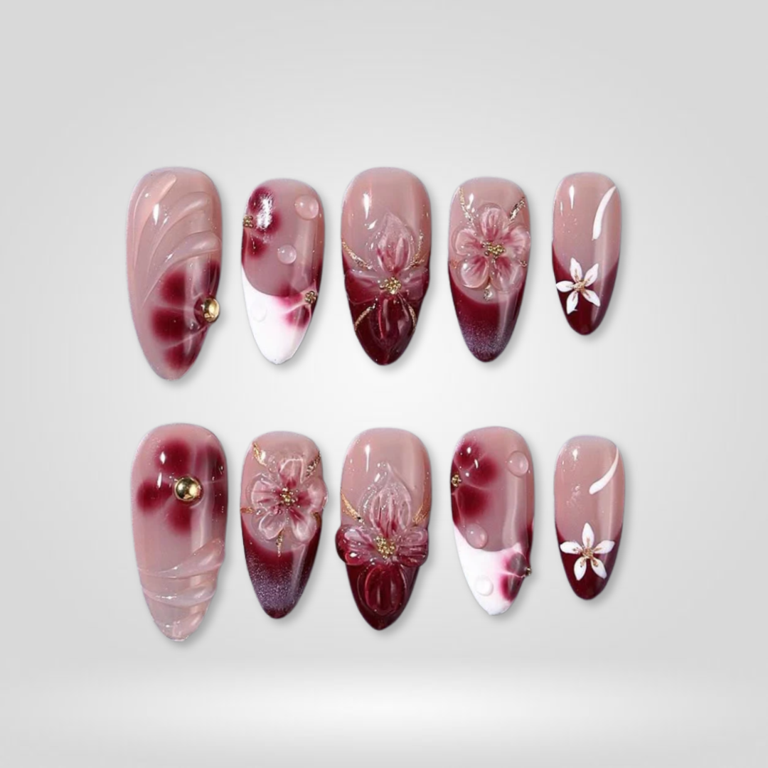Blossom Tide press-on nails
