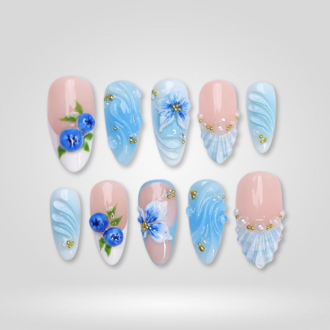 Citrus Crush press-on nails